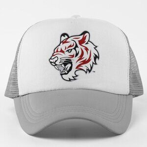 NEW Texas Southern Tigers Head Foam Trucker Mesh Snapback Hat 2TONE GRAY WHITE
